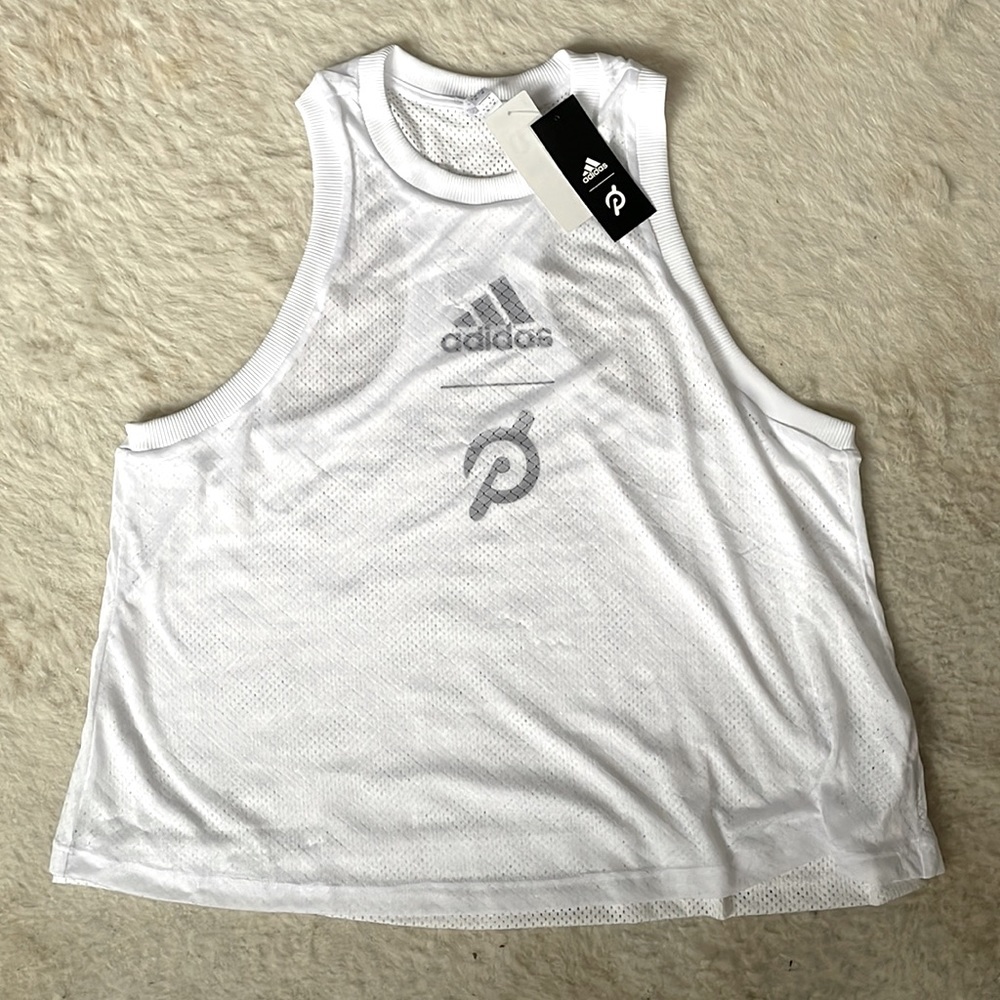 Adidas x Peloton workout jersey tank top Ladies XL exercise NYC